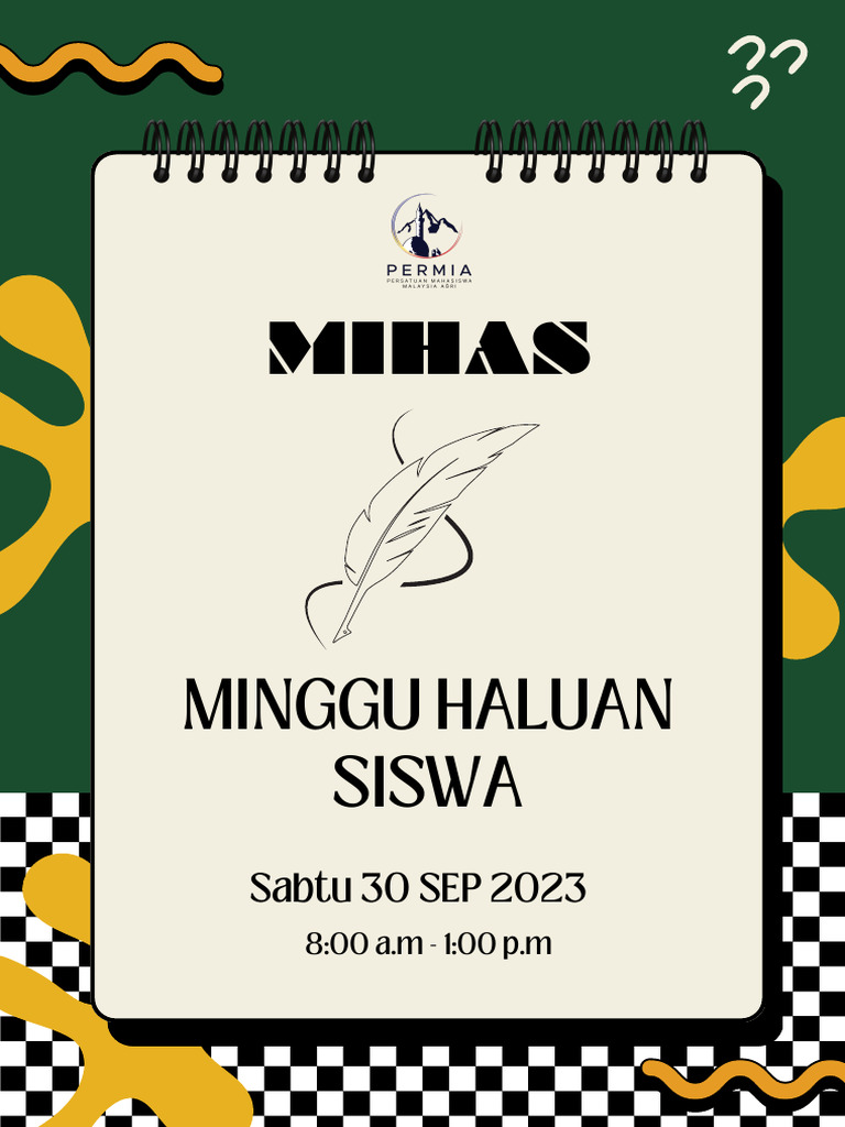 Green and Yellow Retro Graduation Ceremony Program | PDF
