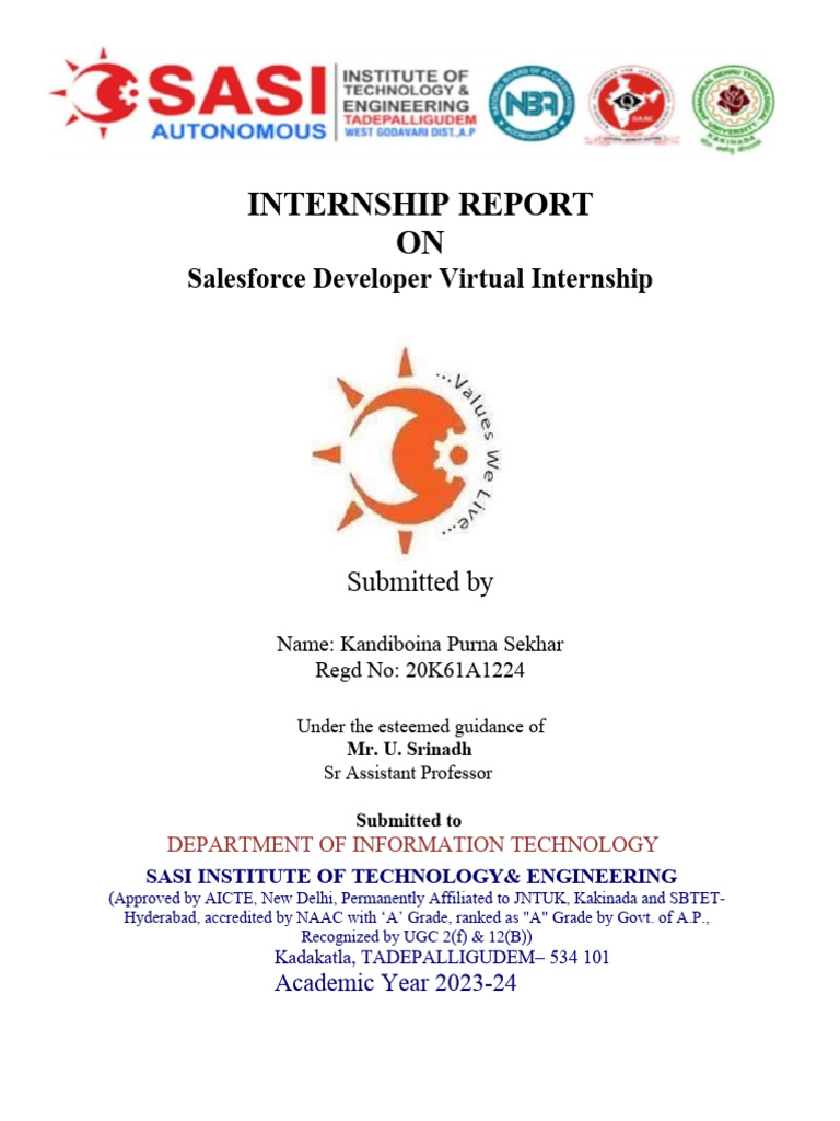 Salesforce Developer Internship Report | PDF | Automation | Customer ...
