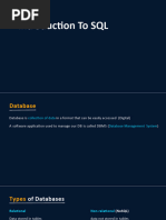 Introduction To SQL