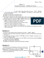 Série D'exercices N°1 - Sciences Physiques Puissance Et Énergie Électriques - Modèle de L'atome - 2ème Sciences (2014-2015) MR Adam Bouali