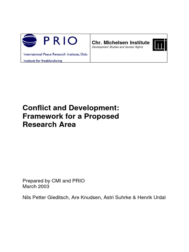 2003 03 Conflict And Development Pdf Peacebuilding