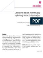 Manejo Médico: Corticoides Tópicos, Quemaduras y Tejido de Granulación Hipertrófico