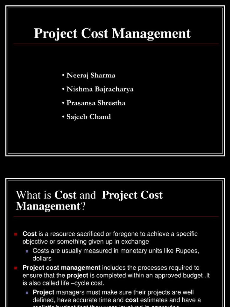 Project Cost Management, Neeraj Sharma PDF