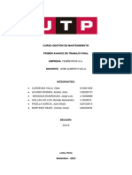 Primer Avance Trabajo Gestion de Mantenimiento (Comentarios)