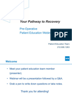 HSS Pre-Op Patient Education Webinar - Hip or Knee - 11 - 2023 Patient