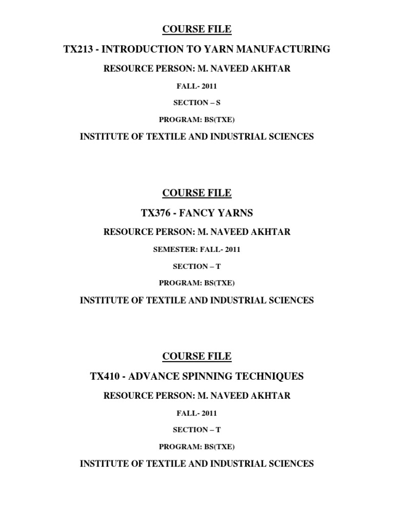 Course File Title | PDF
