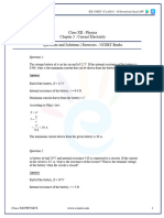 NCERT Solutions For Class 12 Physics Chapter 3 Current Electricity PDF