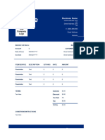 Excel Invoice Template For US Template 01