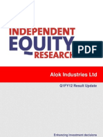 Alok Industries LTD: Q1FY12 Result Update