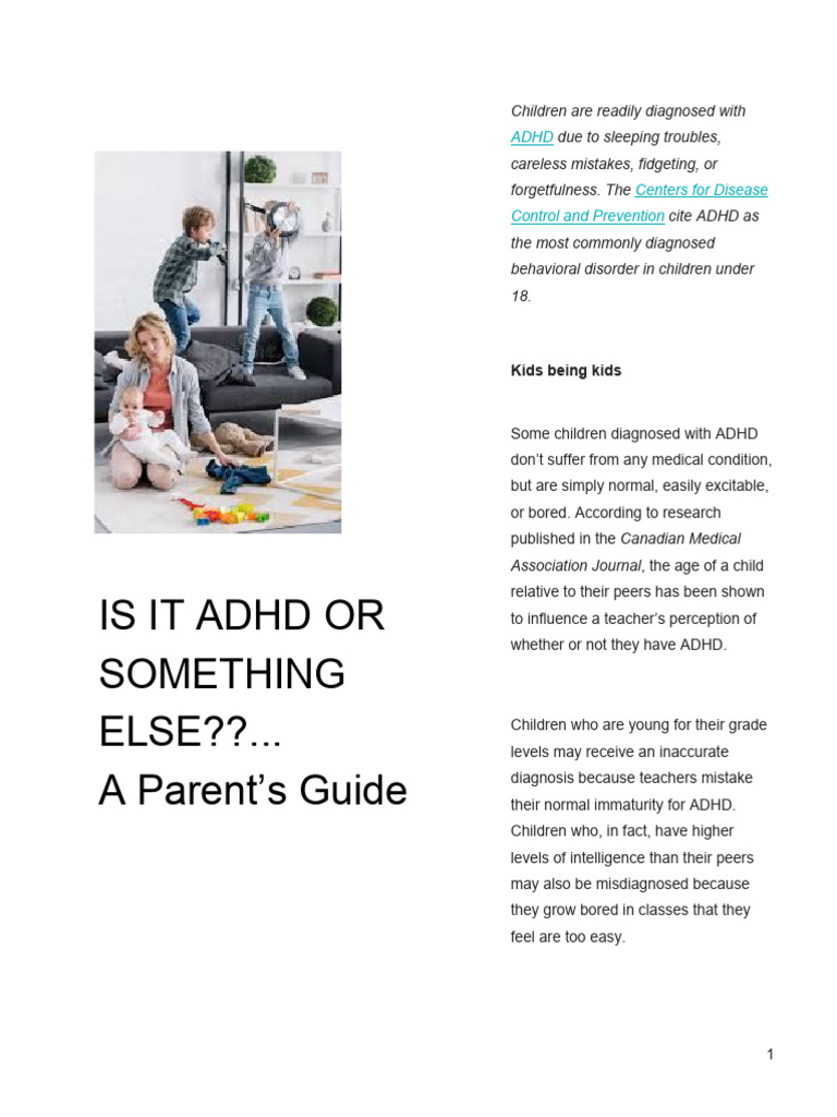 ADHD Differential Diagnosis PDF Attention Deficit Hyperactivity Disorder Bipolar Disorder