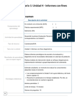 Examen - (AAB02) Cuestionario 1 - Unidad 4 - Informes Con Fines Diagnósticos