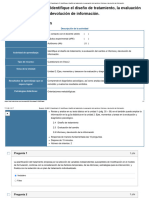 Examen - (AAB01) Cuestionario 2 - Identifique El Diseño de Tratamiento, La Evaluación Del Cambio e Informes y Devolución de Información