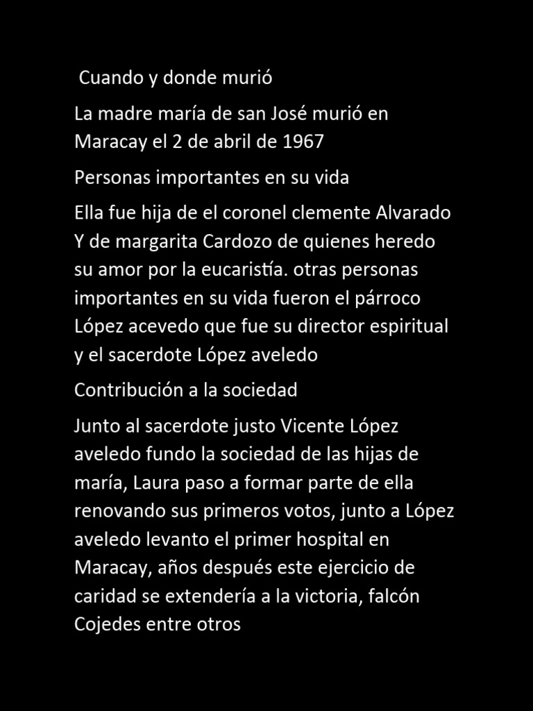 Vida y legado de Madre María de San José | PDF
