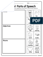 Nouns Verbsand Adjectives Cutand Paste Worksheet Adobe Reader