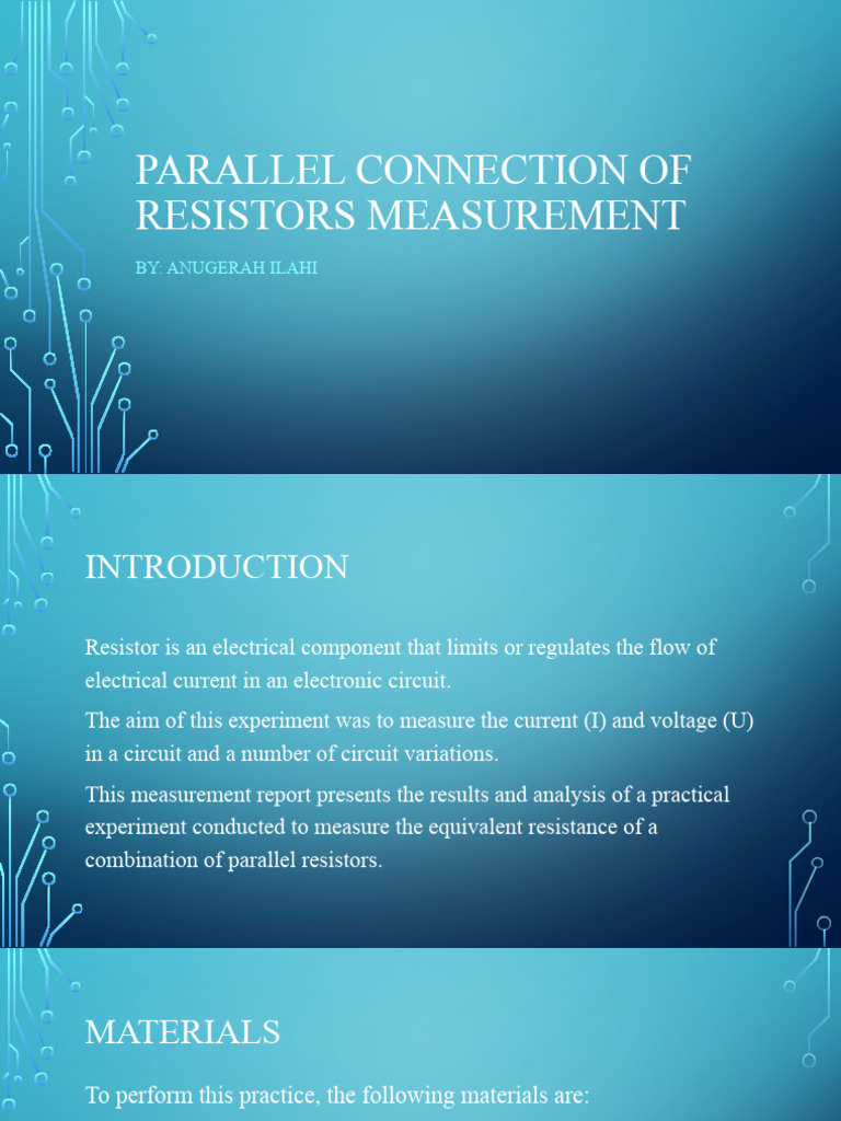 Parallel Connection of Resistors Measurement | PDF | Technology ...