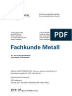 Fachkunde Metall: Europa-Fachbuchreihe Für Metalltechnische Berufe