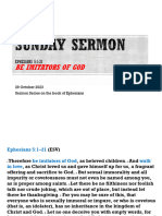 Sunday Sermon - 29 October 2023