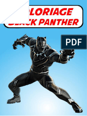 Coloriage Black Panther Marvel Super Heros 