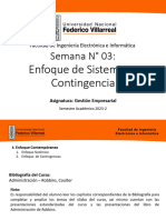 Semana #03 - GE - 2023-II v1 JMV Enfoque Sistémico y de Contingencia