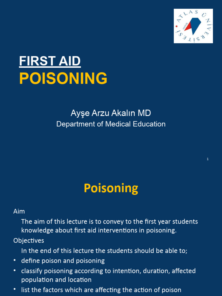 First Aid for Poisoning: Key Interventions | PDF | Rabies | Poison