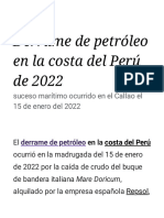 Derrame de Petróleo en La Costa Del Perú de 2022 - Wikipedia, La Enciclopedia Libre