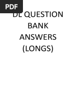 DL Question Bank Answers