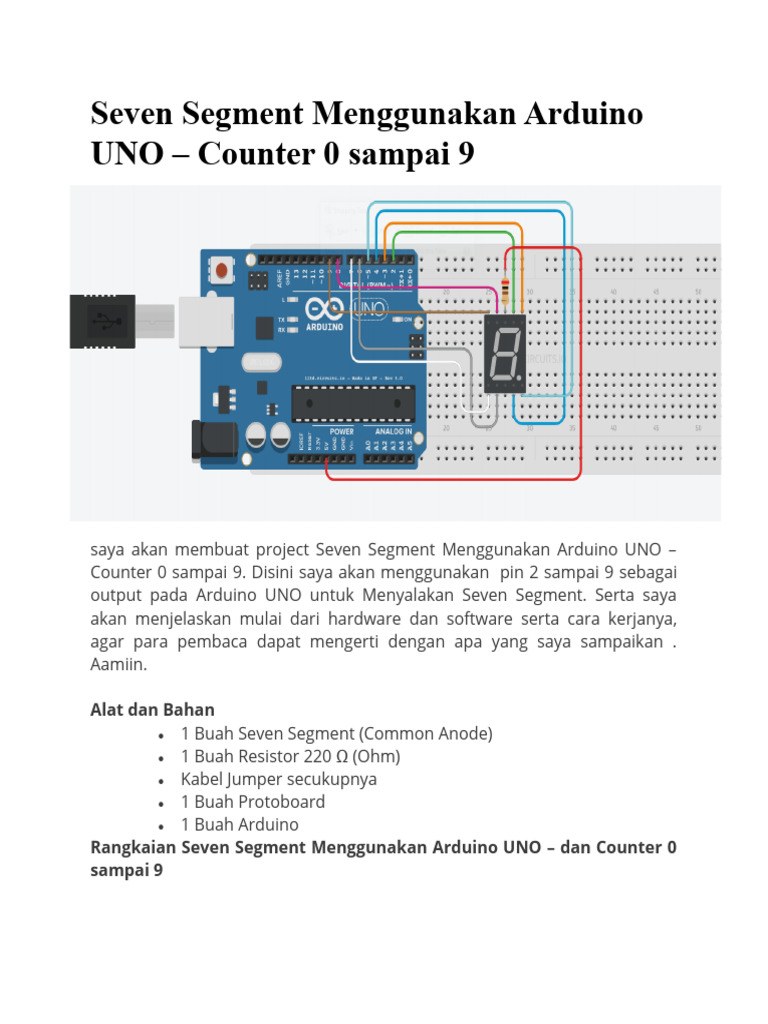 Seven Segment Menggunakan Arduino UNO1 | PDF | Metode & Bahan Ajar ...