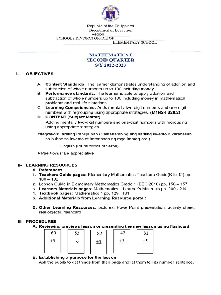 Cot Math PDF Mathematics Learning