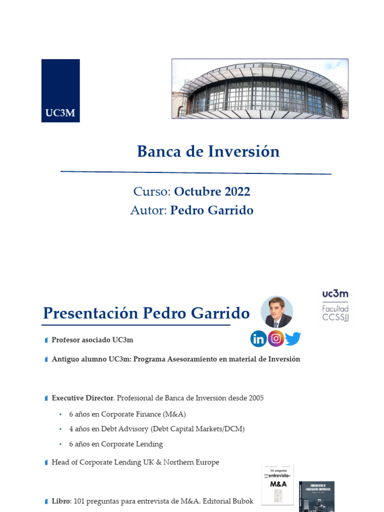 Clase 1 Productos Banca Inversión | PDF | Banca de inversión | Bancos