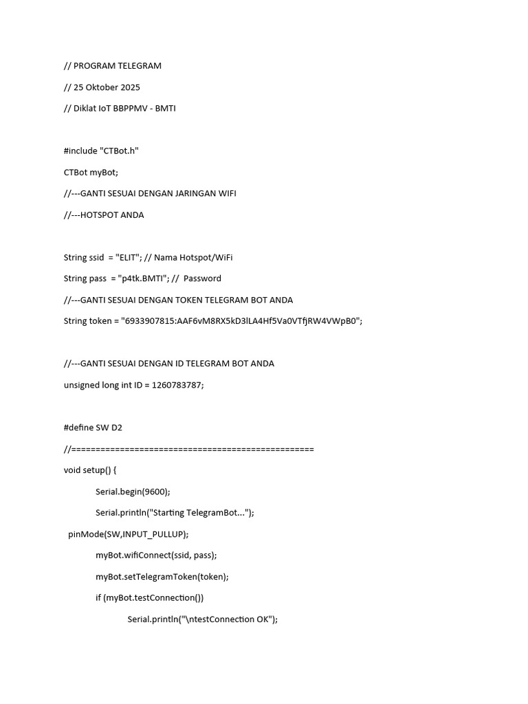 Telegram WiFi Bot Setup Guide | PDF