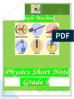 Grade 9 and 10 Physics Short Note in 2015 2023