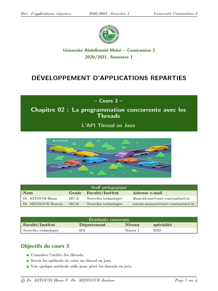 Programmation Concurrente en Java avec Threads | PDF | Thread ...