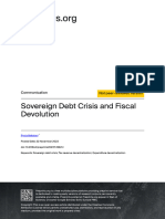 Sovereign Debt Crisis and Fiscal Devolution