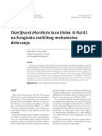 Osetljivost Monilinia Laxa (Ader. & Ruhl.) Na Fungicide Različitog Mehanizma Delovanja