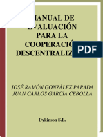 Jose Ramon Gonzalez Parad - Manual de Evaluacion para La Cooperacion Descentralizada (Spanish Edition) (2009) - Paul Vasco