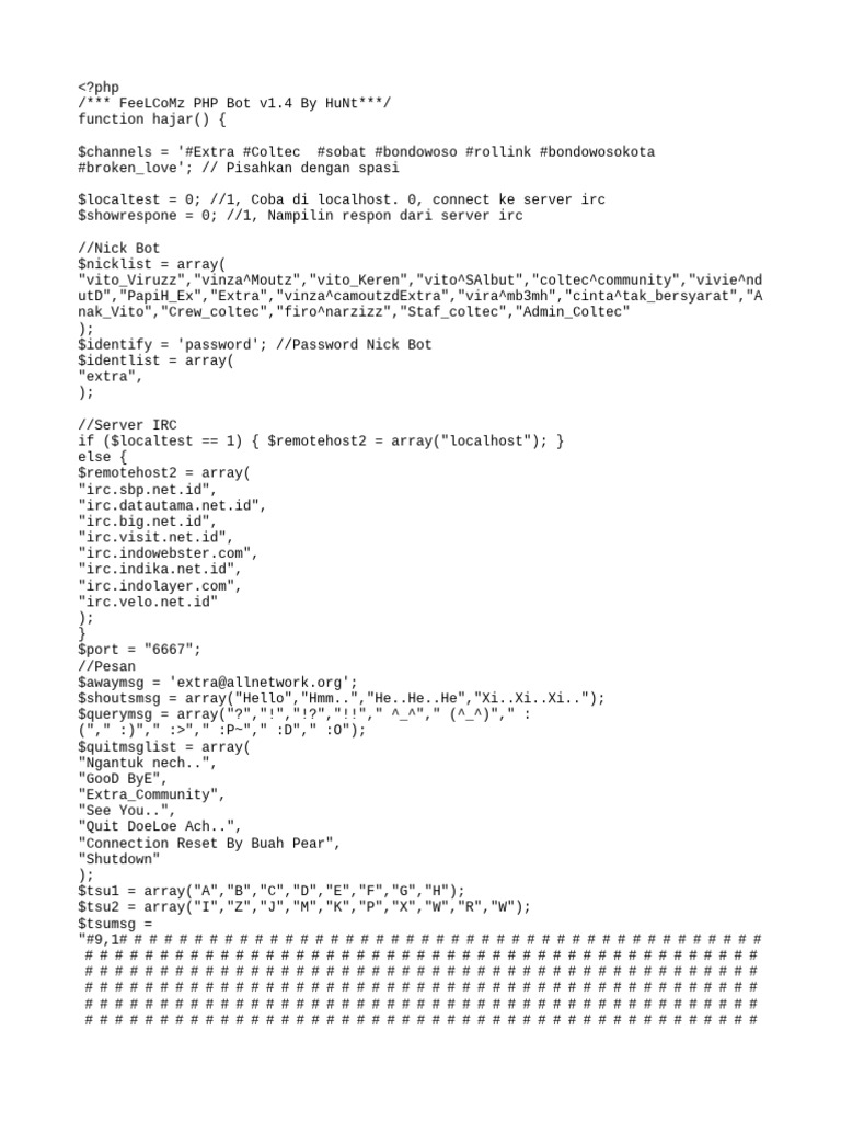 Script Bot PDF Communications Protocols Standards