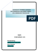 Perangkat Pembelajaran Determinan Matriks Ordo 2X2 Berbasis Masalah