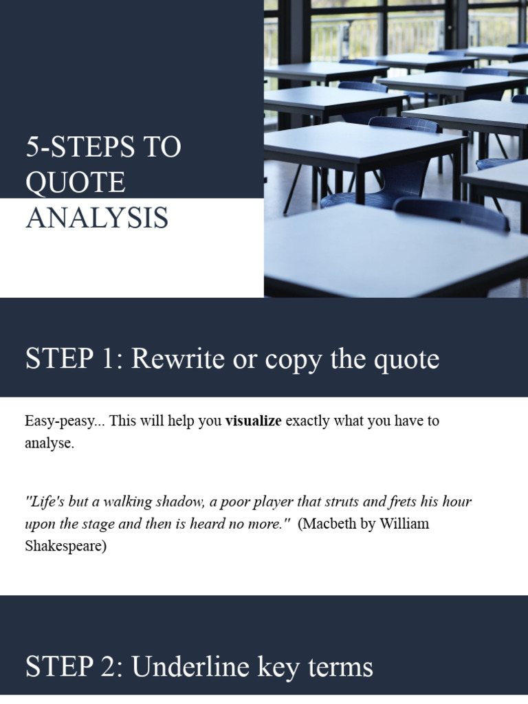 5Step Guide To Analyse A Quote Presentation PDF