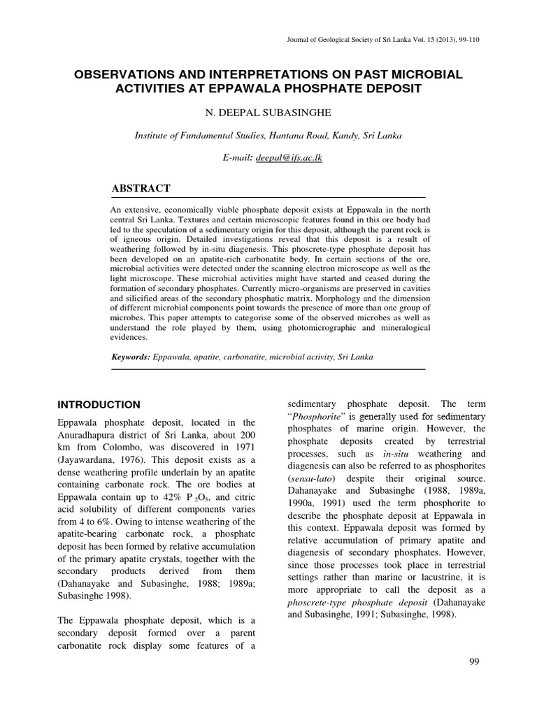 Observations and interpretations on past microbial activities at
