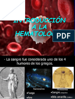 INTRODUCCION A LA HEMATOLOGÍA Ultima Version