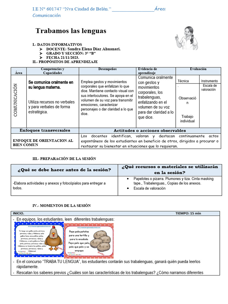 sesion-de-aprendizaje-trabalengua-pdf-comunicaci-n-ciencia-cognitiva