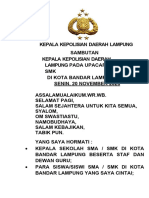 Amanat Upacara Kapolda Lampung