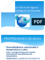 Principios Físicos Da Agua e Efeitos Fisiológicos Da Imersão