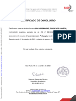 Certificado de Conclusão: Lucas Emanoel Rosa Dos Santos