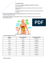 Recuperación Grado 4to Ciencias Naturales Segundo Trimestre