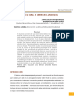 Ducación Rural Y Deterioro Ambiental: Resumen