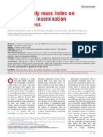 Effect of body mass index on intrauterine insemination cycle success