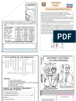 Ficha Conocemos La Misión Del Papa Francisco (1) REL 30 de Junio