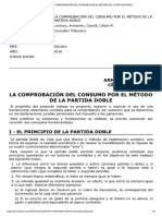 La Comprobación Del Consumo Por El Método de La Partida Doble