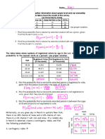 Honors Geom Unit 9 Day 3 HW Conditional Prob KEY